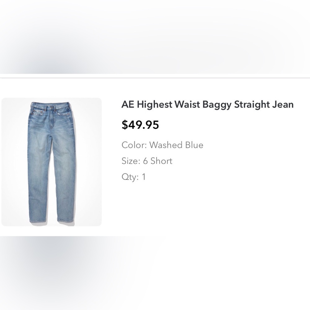 American Eagle Outfitters Baggy Jeans in Light Blue